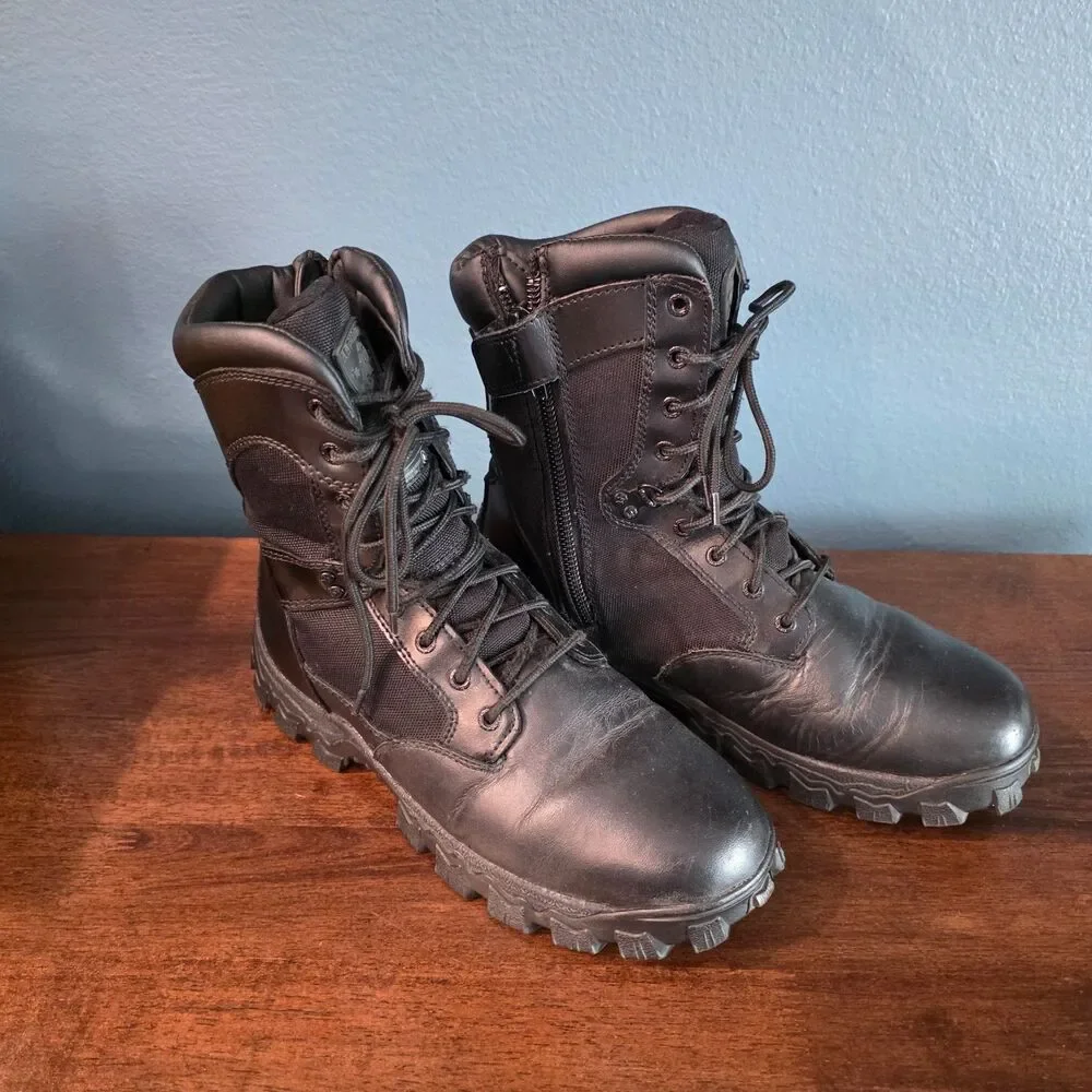 Rocky Mens Alpha Force 8” Duty Black Tactical Military Police Size 10W Boots